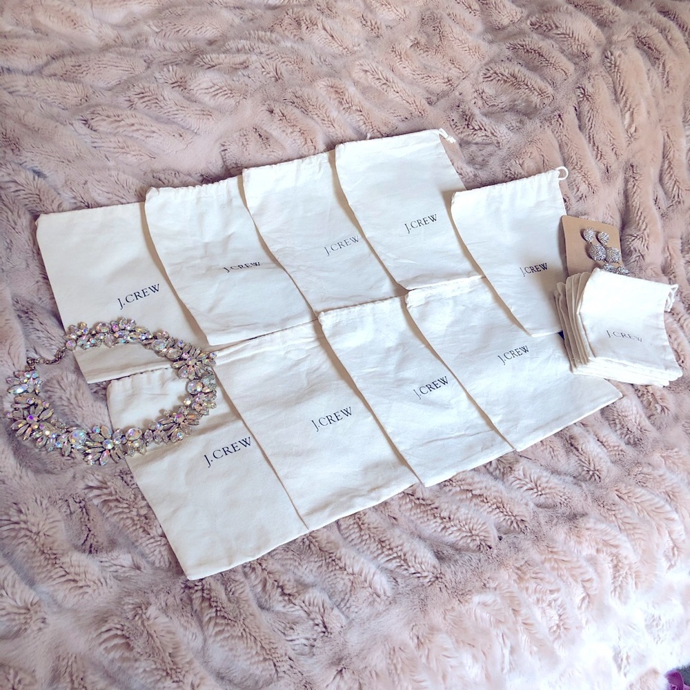 Huge lot! 17 J. Crew dustbags / gift bags
